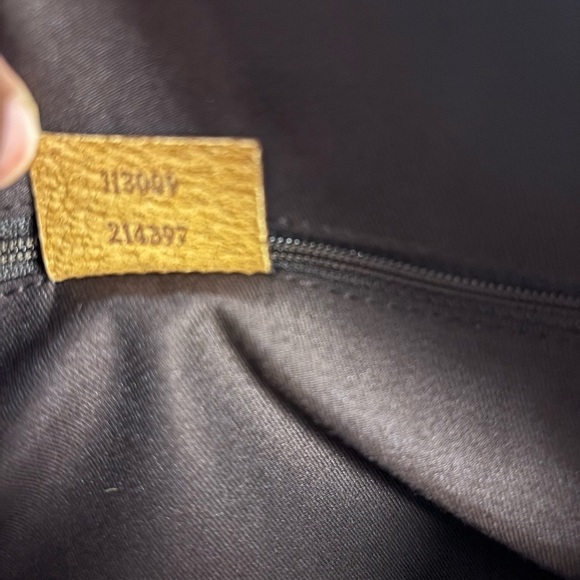 Gucci Boston Bag in Tan Signature Print w Leather Trim - Classic - EUC - Picture 10 of 14